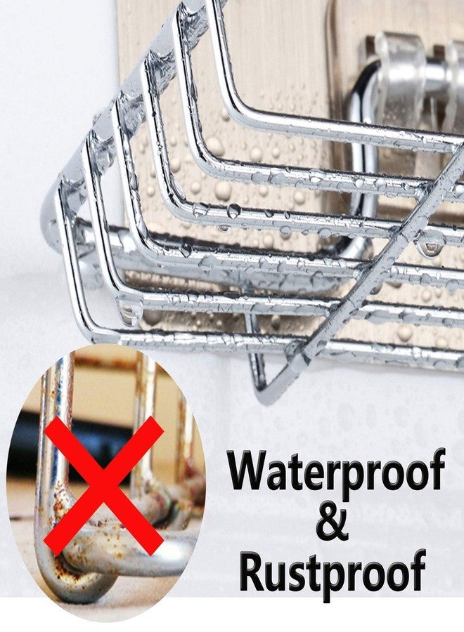 ARLICODECK Wall Mounted Double Layer soap Dish Holder Stainless Steel Wall Hanging Soap Storage Rack for Kitchen Bathroom-with Self Adhesive Magic Sticker(Silver)(2 Layer Shop Holder) - Image 3